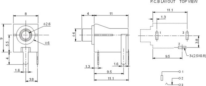 耳機插座PJ2020