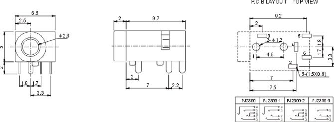 耳機(jī)插座PJ2300
