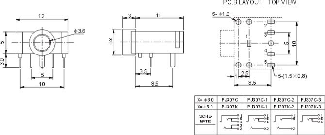 耳機(jī)插座PJ307C