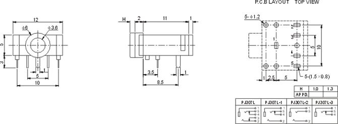 耳機插座PJ307L