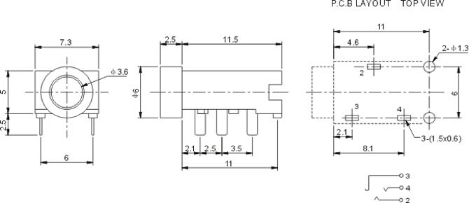 耳機(jī)插座PJ309A