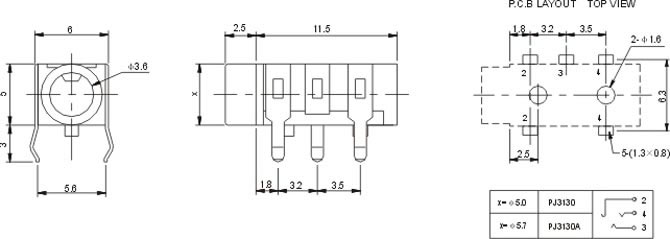 耳機插座PJ3130