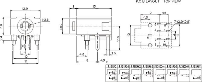 耳機插座PJ315A