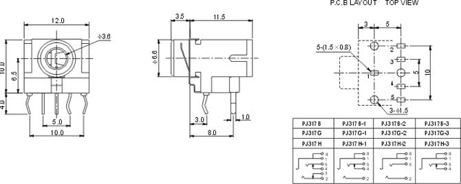 耳機插座PJ317H