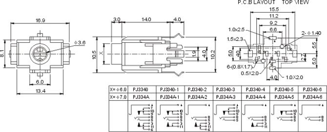 耳機插座PJ334A