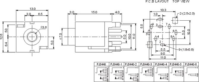 耳機(jī)插座PJ3440