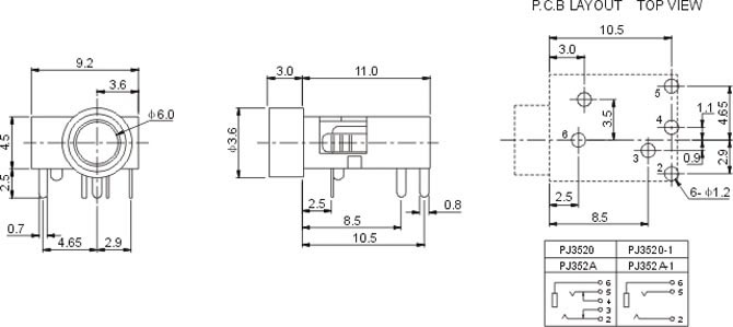 耳機插座PJ352A