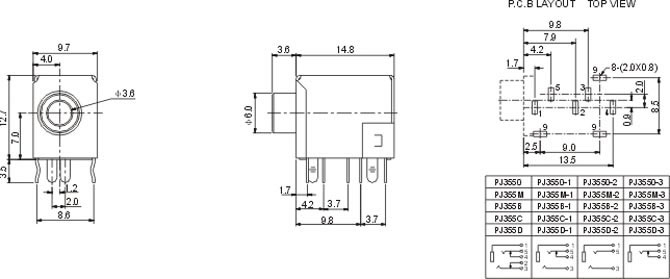 耳機插座PJ355D