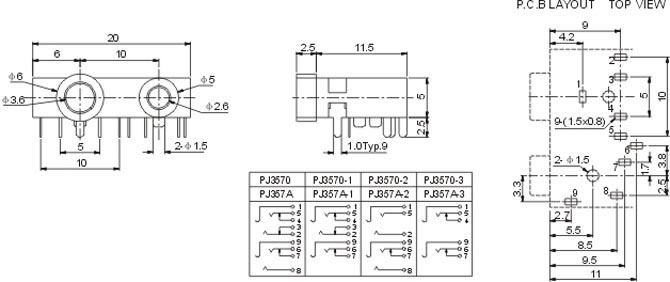 耳機插座PJ3570