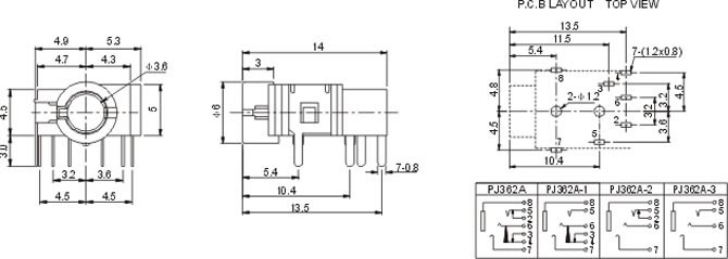 耳機插座PJ362A