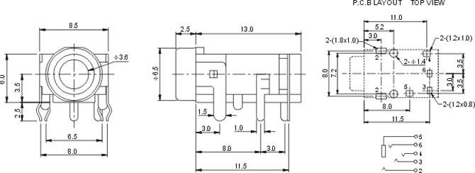 耳機插座PJ3720