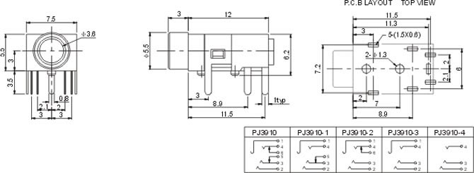 耳機插座PJ3910